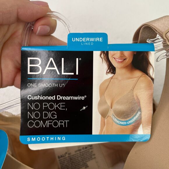 Women’s Bali Underwire Lined Smooth Bra Intimate Size 42C #634 - Picture 3 of 12